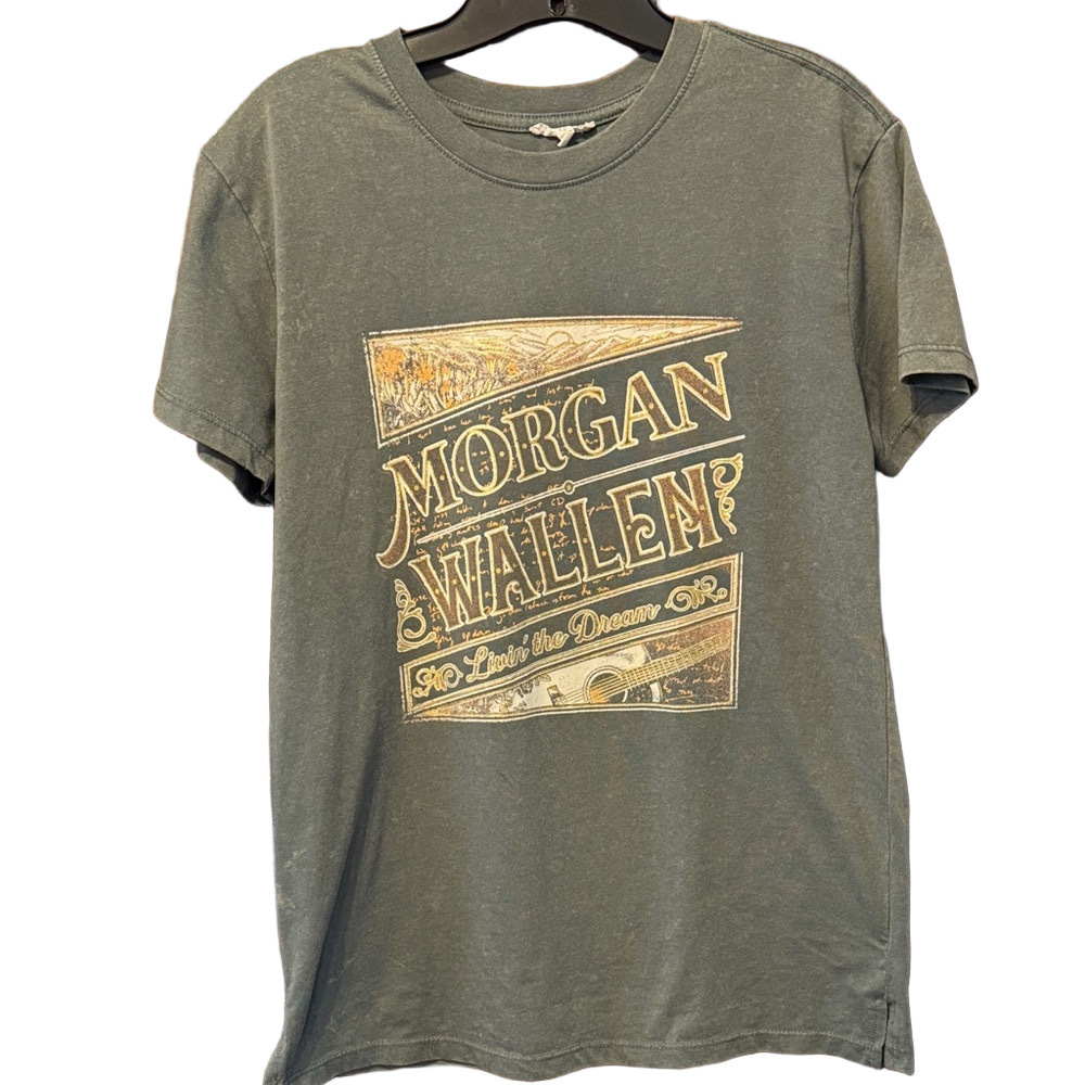 Morgan Wallen Short Sleeve Graphic T-Shirt Light Acid-Washed Size S